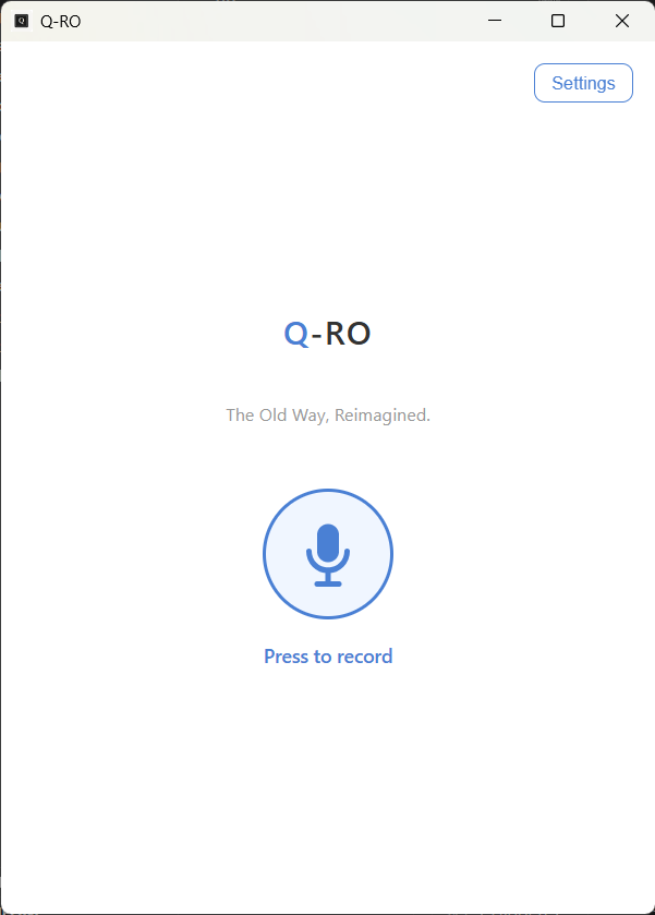 Q-RO — Voice Dictation